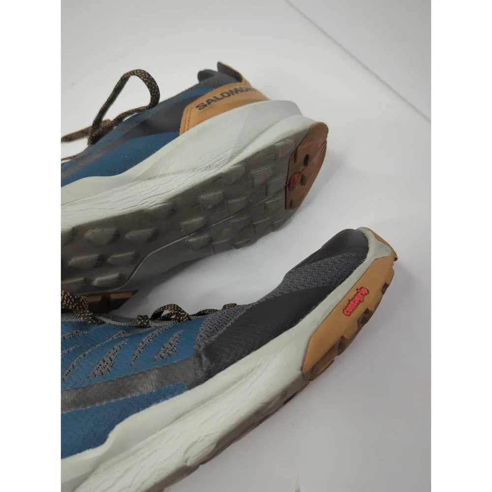 Salomon Patrol Mens Sz 12 Trail Running Shoes Hiking Sneakers Gray Blue Gorpcore